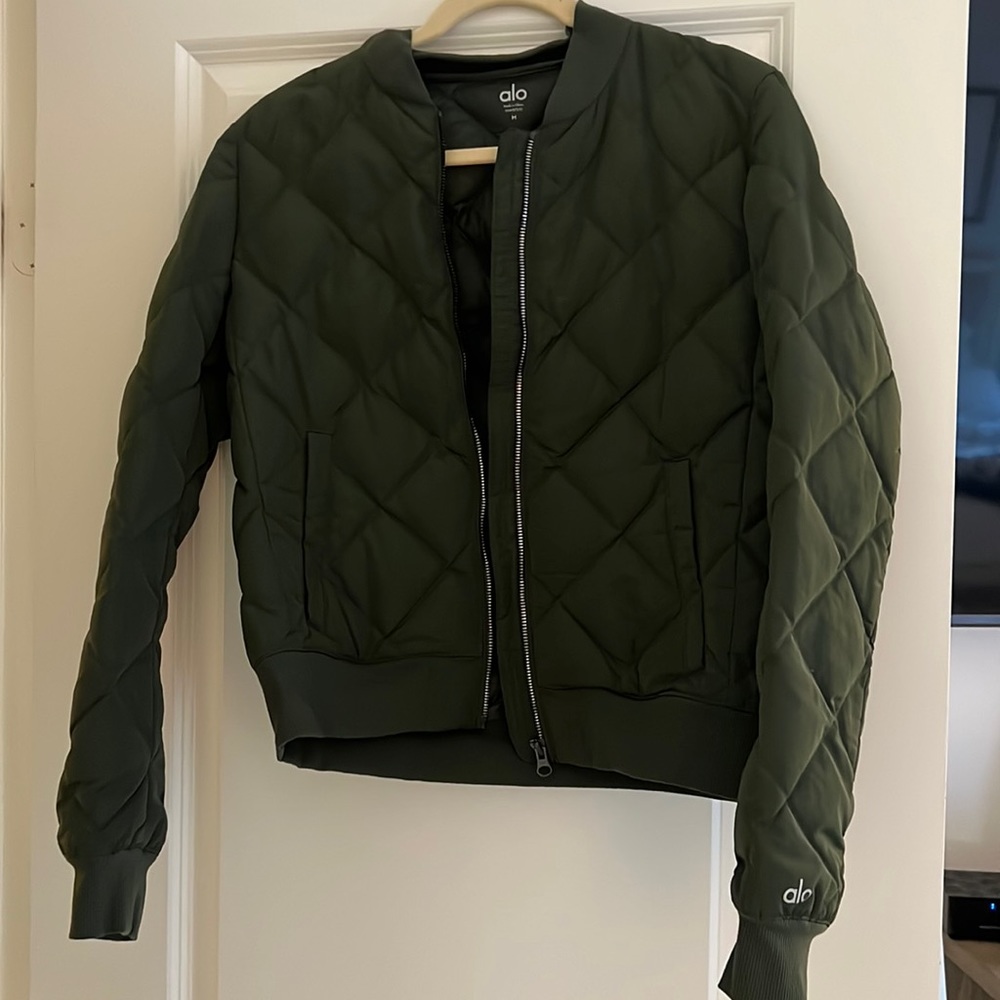 Alo M quilted bomber
